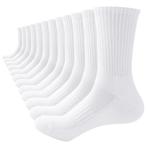 inaWarm Wandersocken Damen 39-42 35-38, Socken Damen Sportsocken Atmungsaktive Gepolsterte Thermische Baumwolle Laufsocken，Outdoor Anti-Blasen Dicke Socken Multi Performance Athletic Socken 6 Paar von inaWarm