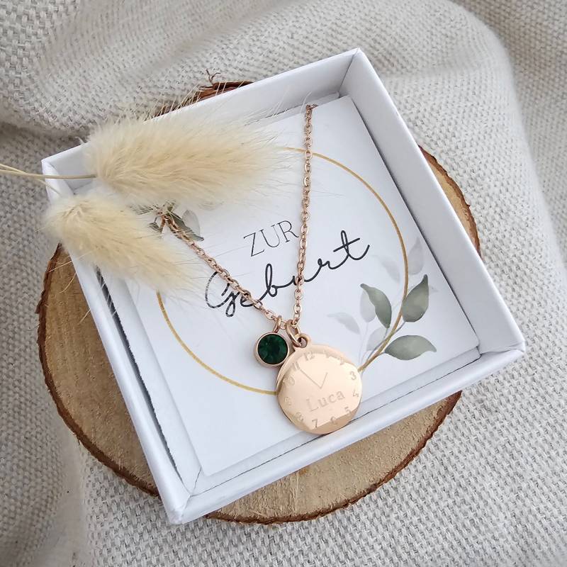 Personalisierte Geburtssteinkette|Besonderes Geschenk|Beste Freundin|Beste Mama|Beste Trauzeugin|Zur Geburt|Zum Geburtstag|Zu Weihnachten von inaklam