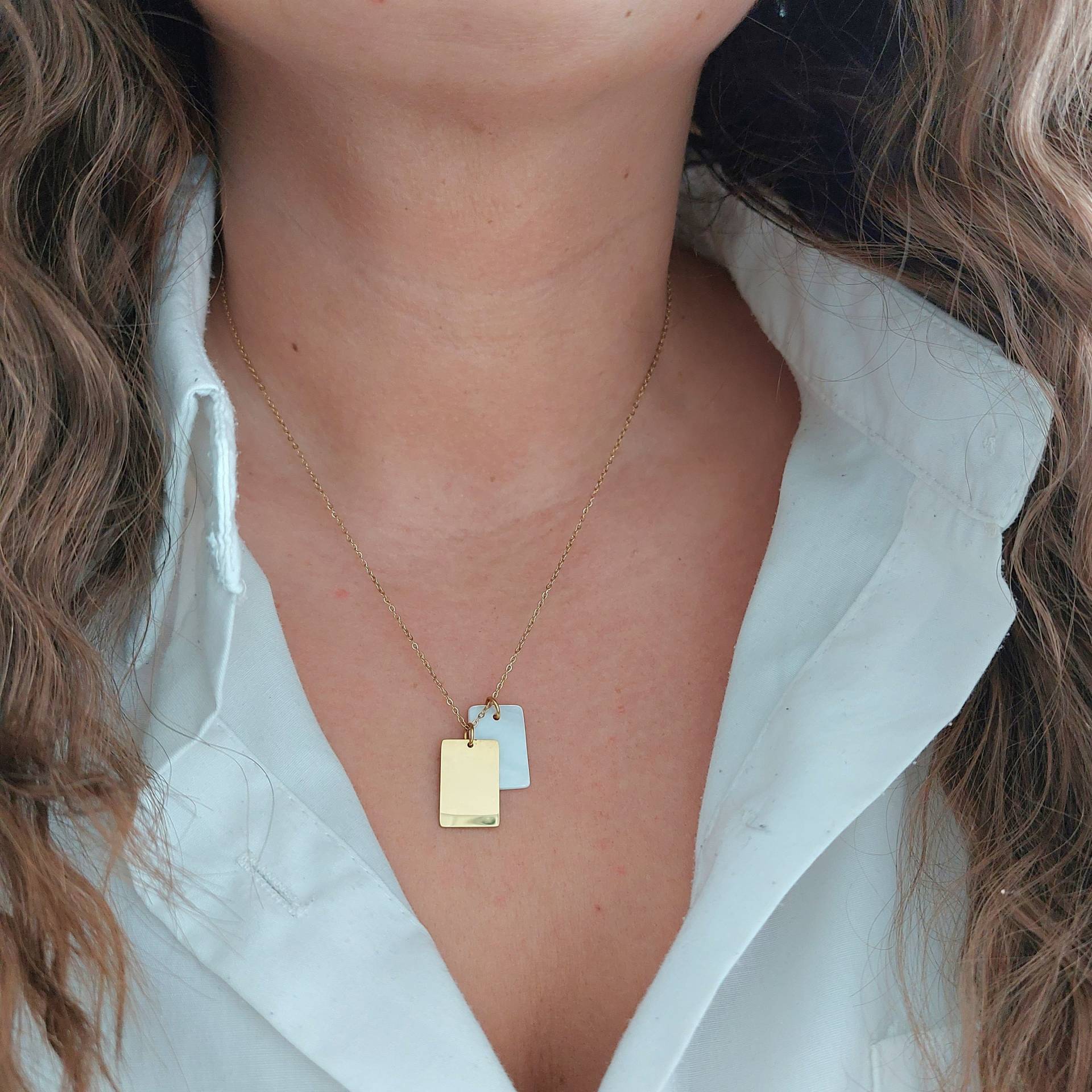Personalisierte Kette Mit Perlmutt Anhänger, Gravur Namen/Buchstaben, Personalisiertes Geschenk Für Mama, Schwester, Freundin Personalisierte Kette Mit Perlmutt Anhänger, Gravur Namen/Buchstaben, Personalisiertes Geschenk Für Mama, Schwester, Freundin von inaklam