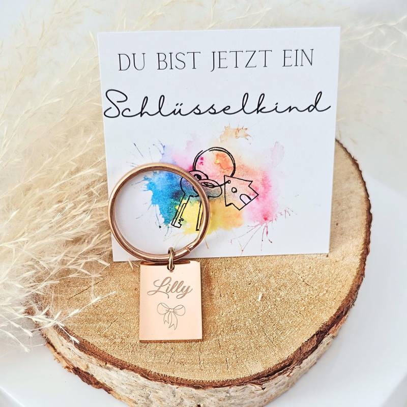 Schlüsselanhänger Für Kinder | Geschenk Zur Einschulung Einschulungsgeschenk Schlüsselkind Personalisierter von inaklam