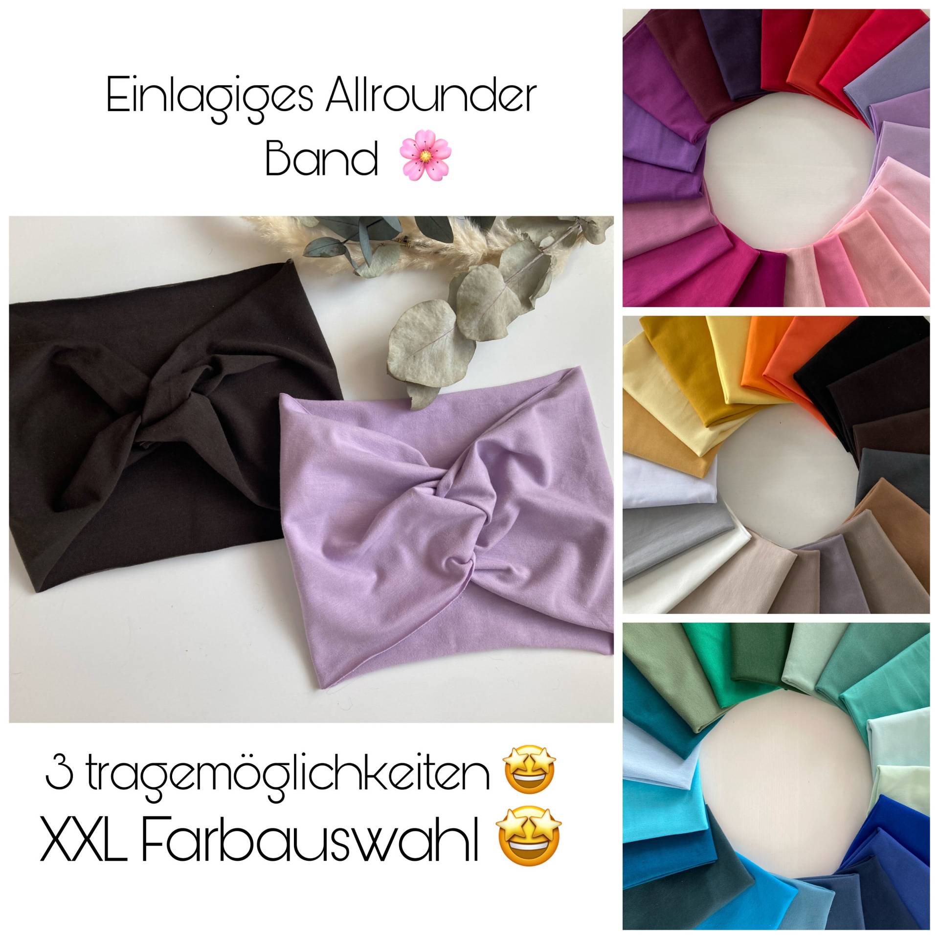 Einlagiges 3In1 Band/Haarband Bandana Bandeu/ Stirnband Breit Oder Schmal Einlagig Dünn Frühjahr 20cm Breit Einlagiges 3In1 Band/Haarband Bandana Bandeu/ Stirnband Breit Oder Schmal Einlagig Dünn Frühjahr 20cm Breit von inasFadenzauber