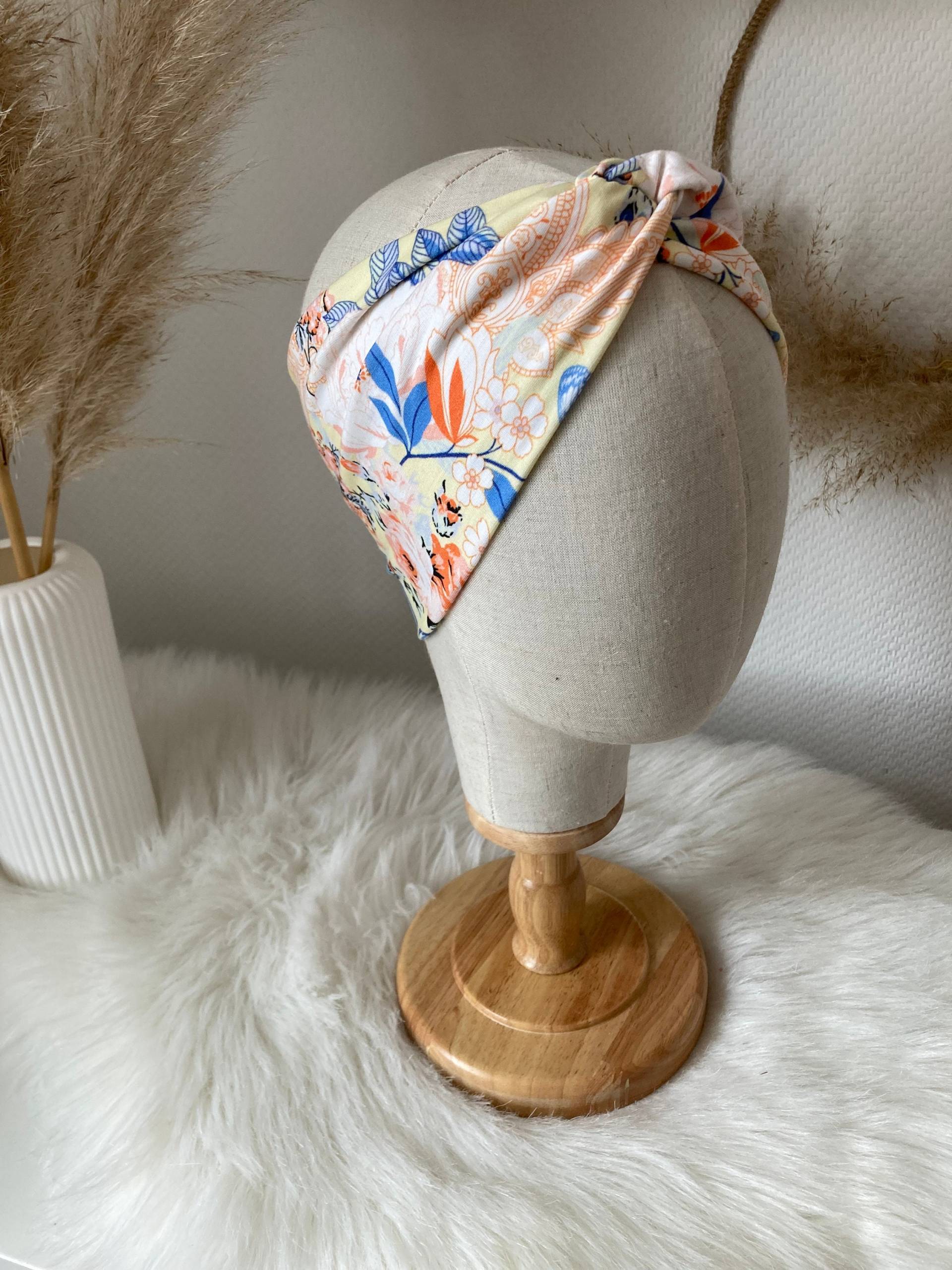 Viskose Dünne Leichte Haarband/Sommer Warme Tage Haar-Accessoires/ Yellow Muster Buntes Knotenhaarband Nach Maß Für Deinen Kopf Viskose Dünne Leichte Haarband/Sommer Warme Tage Haar-Accessoires/ Yellow Muster Buntes Knotenhaarband Nach Maß Für Deinen Kopf von inasFadenzauber