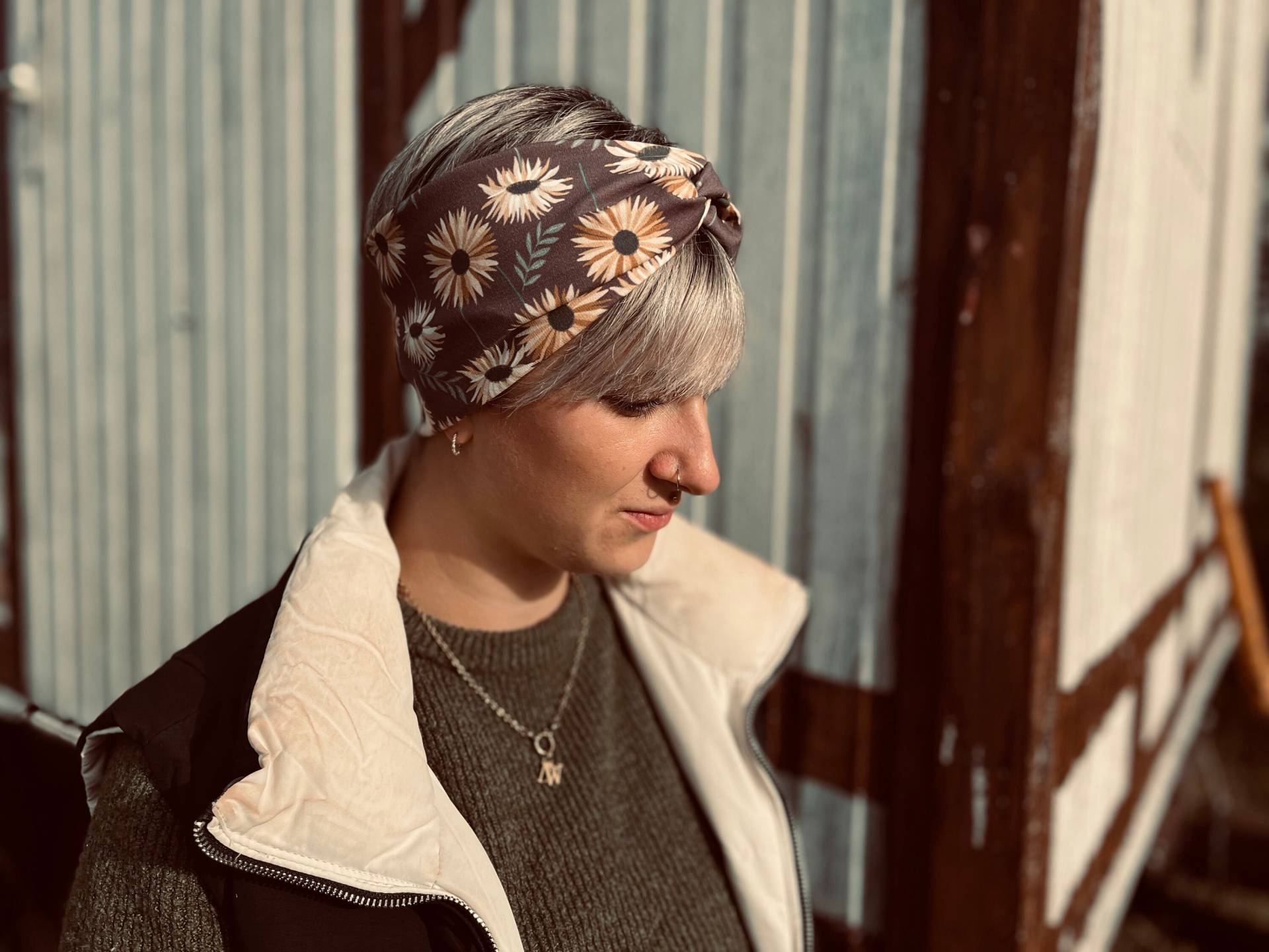 Viskose Leichte Haarband/Haar-Accessoires/ Flower, Blumen Muster Stirnban/ Herbst Knotenhaarband Nach Maß Für Deinen Kopf Viskose Leichte Haarband/Haar-Accessoires/ Flower, Blumen Muster Stirnban/ Herbst Knotenhaarband Nach Maß Für Deinen Kopf von inasFadenzauber