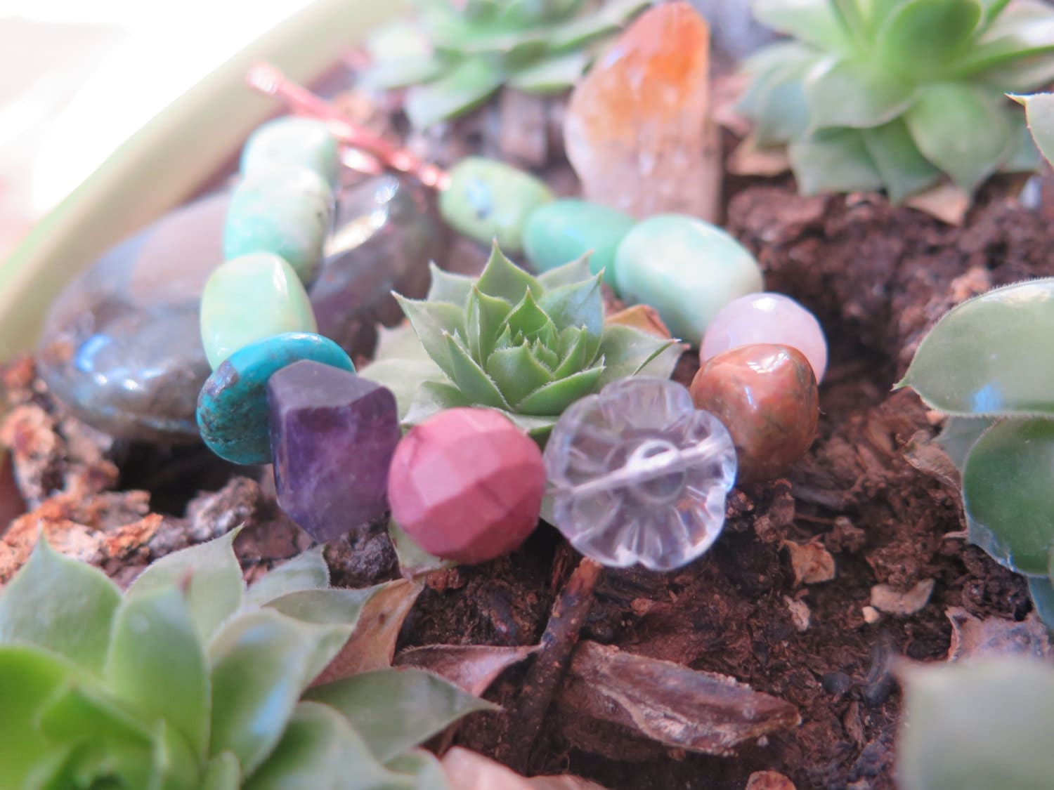 Stein Armband -Klumpig Und Bunt - Sommer Schmuck Gänseblümchen Blume Hell Kristall Heilung Energie Gute Stimmung Edelstein Funky Stein Armband -Klumpig Und Bunt - Sommer Schmuck Gänseblümchen Blume Hell Kristall Heilung Energie Gute Stimmung Edelstein Funky von inbloomdesigns