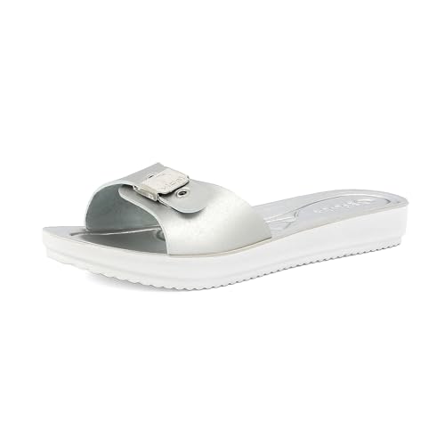 inblu Damen Ciabatte Da Mare Donna A Fascia Con Fibbia Regolabile, Suola Super Flessibile E Leggera Flipflop, Silber Schwarz, 39 EU inblu Damen Ciabatte Da Mare Donna A Fascia Con Fibbia Regolabile, Suola Super Flessibile E Leggera Flipflop, Silber Schwarz, 39 EU von inblu