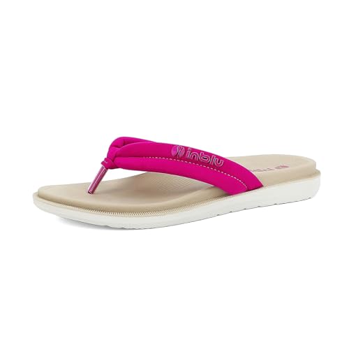 inblu Damen Ciabatte Donna Infradito Colorate Leggere E Flessibili, Suola Dual Density Hausschuh, Azalea, 37 EU von inblu