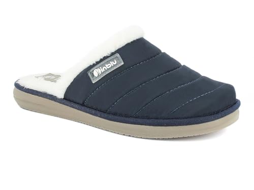 inblu Damen Dauneneffekt, Winterschuhe mit Flexibler Sohle, 35/41 Hausschuh, blau, 36 EU von inblu