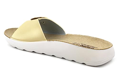 inblu Damen Flache Slipper mit breiter Schnalle Schiebe-Sandalen von inblu