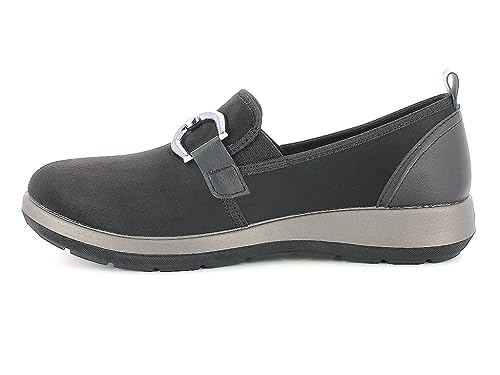 inblu Damen Mokassins mit Klemme, Bequeme Schuhe mit herausnehmbarem Fußbett, 35/41 Fahrer-Slipper, Schwarz, 36 EU von inblu