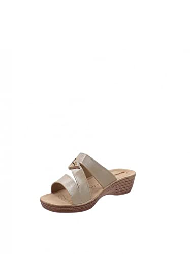 inblu Damen Pantoletten mit doppeltem Band und Strass Schiebe-Sandalen, Sand, 39 EU von inblu