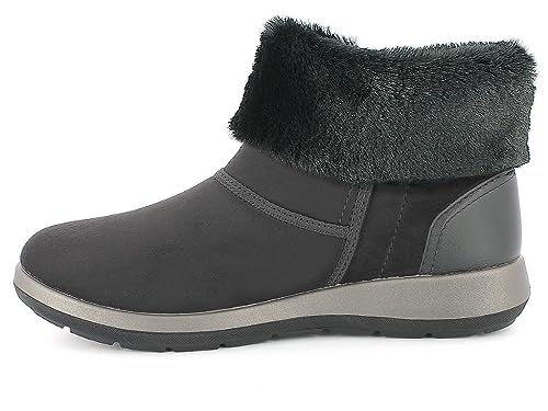 inblu Damen-Stiefel mit Gummizug, weichem herausnehmbarem Fußbett, gepolstert, Größe 35/41 Stiefelette, Schwarz, 40 EU von inblu