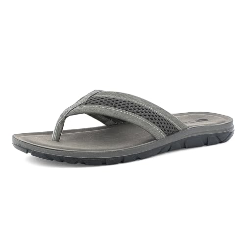 inblu Herren Ciabatte Infradito Uomo Stile Minimal Con Plantare In Ecopelle Imbottito Hausschuh, grau, 42 EU von inblu