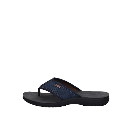 inblu Herren Flip-Flops mit Band aus Kunstleder und weichem gepolstertem Fußbett Flipflop, blau, 44 EU von inblu