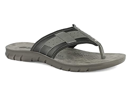 inblu Herren-Flip-Flops mit Seitennieten Flipflop, Schwarz, 41 EU Schmal von inblu