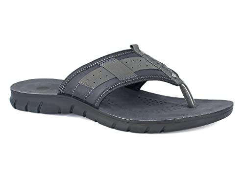 inblu Herren-Flip-Flops mit Seitennieten Flipflop, blau, 43 EU Schmal von inblu