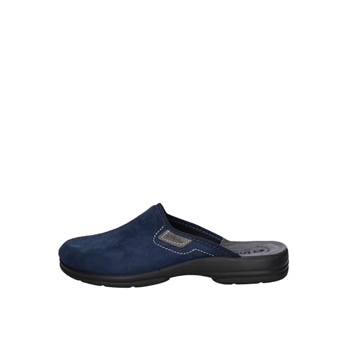 inblu Logo Herren Innensohle aus gepolstertem Stoff, 40/46 Hausschuh, blau, 44 EU von inblu