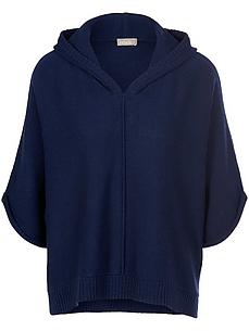 Hoodie-Pullover aus Schurwolle und Kaschmir include blau von include