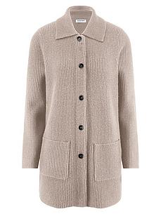 Long-Strickjacke aus Schurwolle und Kaschmir Peter Hahn beige