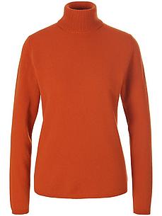 Rollkragen-Pullover aus Schurwolle und Kaschmir include orange von include