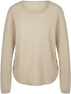 Rundhals-Pullover aus 100% Premium-Kaschmir include beige von include