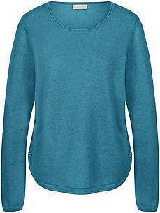 Rundhals-Pullover aus 100% Premium-Kaschmir include blau von include