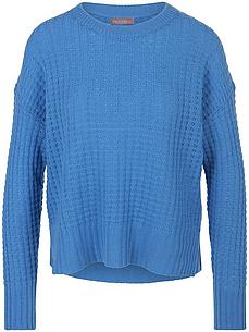 Rundhals-Pullover aus 100% Premium-Kaschmir include blau von include