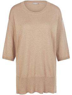 Rundhals-Pullover aus Kaschmir und Seide include beige von include