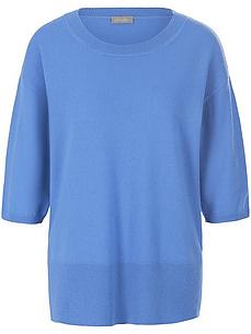 Rundhals-Pullover aus Kaschmir und Seide include blau von include