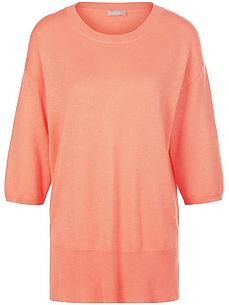 Rundhals-Pullover aus Kaschmir und Seide include orange von include