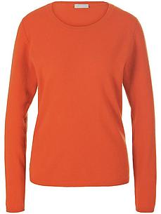 Rundhals-Pullover aus Schurwolle und Kaschmir include orange von include