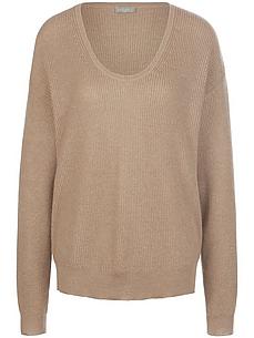 Rundhals-Pullover aus Seide und Kaschmir include beige von include