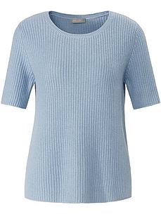 Rundhals-Pullover aus Seide und Kaschmir include blau von include