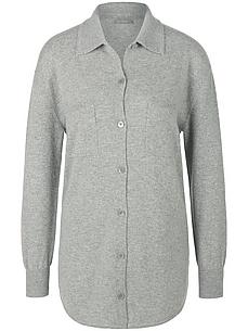 Strickhemd Polo-Kragen Peter Hahn grau