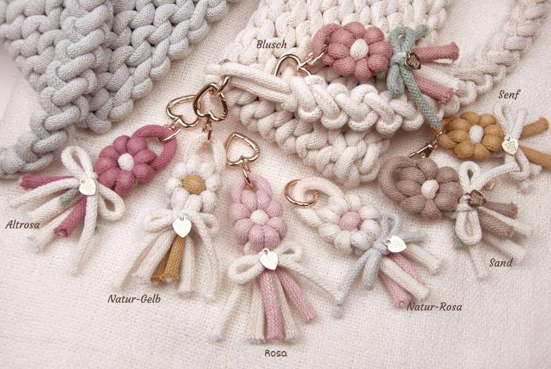 Makramee Daisy Schlüsselanhänger, Gänseblümchen Taschenanhänger, Geschenk Für Frauen, Beste Freunde von indemi