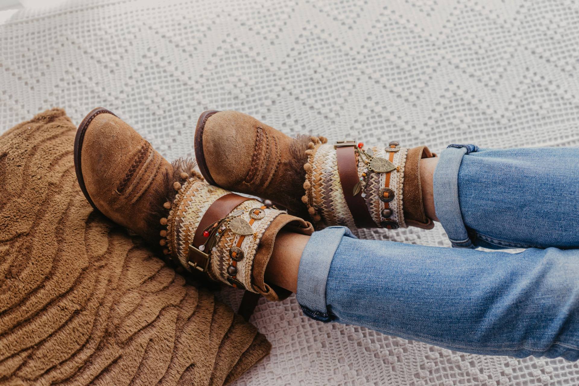 Boho Schmuck Mit Flecos Und Monedas Vintage | Calentadores Für Botas Stil Indie Cubrebotas Western Vaquero Bordados Regalo Único Boho Schmuck Mit Flecos Und Monedas Vintage | Calentadores Für Botas Stil Indie Cubrebotas Western Vaquero Bordados Regalo Único von indiemaison