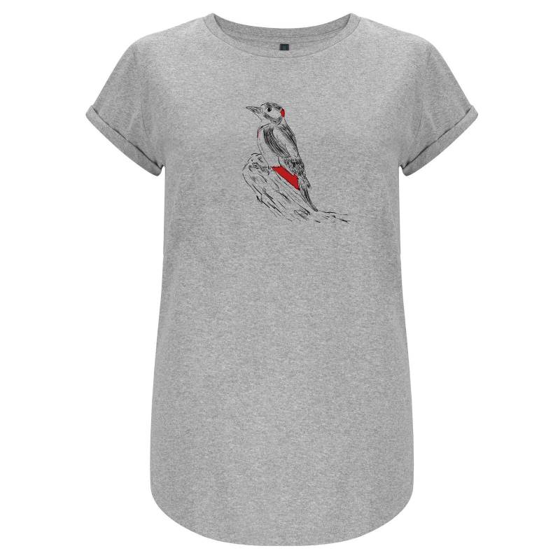 T-Shirt Mit Zweifarbigem Buntspecht Aufdruck von indiesemsinne