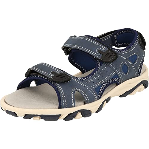 indigo Kinder Jungen Outdoor Schuhe Sandalen 3-Fach Klettverschluss 481-196 Navy (numeric_32) von Indigo