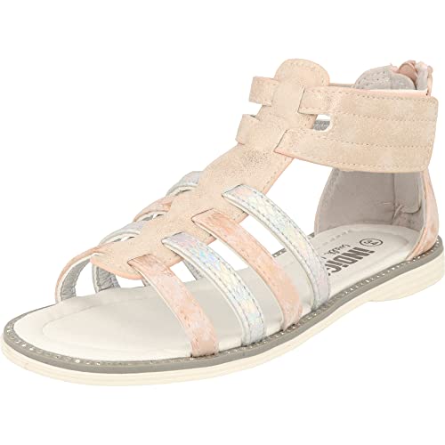 indigo Mädchen Kinder Schuhe 482-375 Römersandalen Sommer Freizeit Sandalette (Roségold, numeric_33) von Indigo