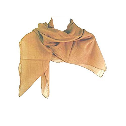 Halstuch camel Baumwolle 100x100cm beige einfarbig Tuch uni Schultertuch Kopftuch Accessoire von indischerbasar.de