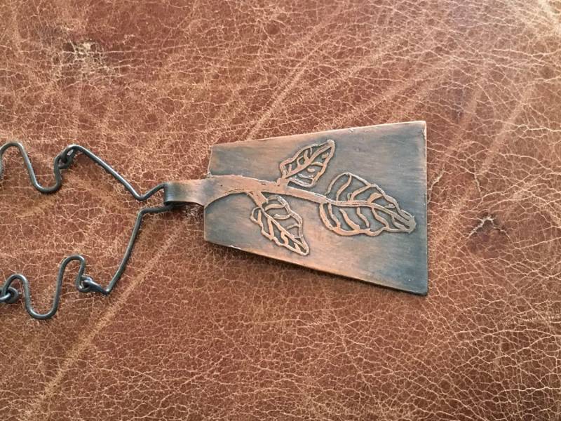 Geätzte Blatt Anhänger Aus von indljewelry