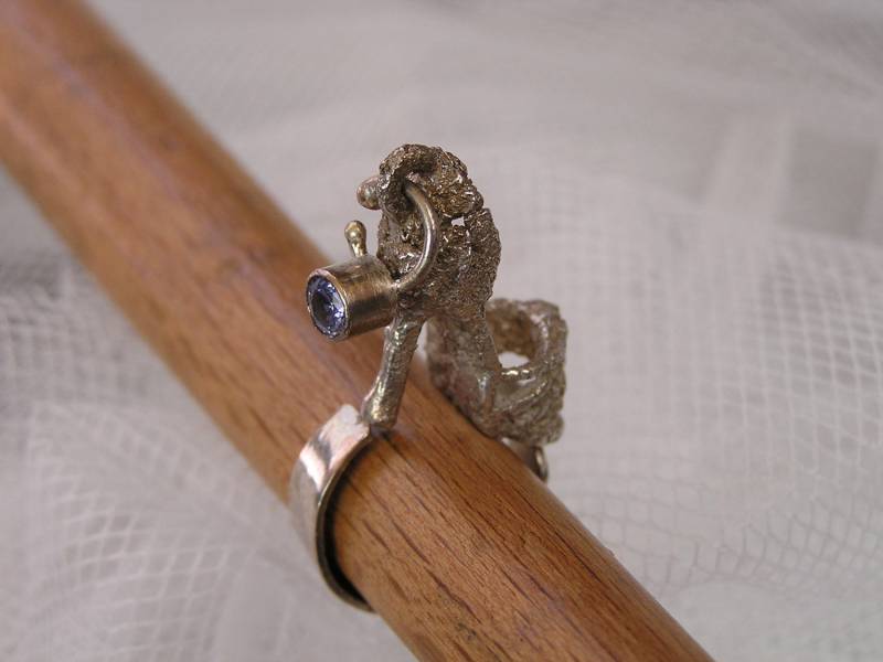 High-Heel Schuh Ring2 4, Erstausgabe Tansanit Stein von indljewelry