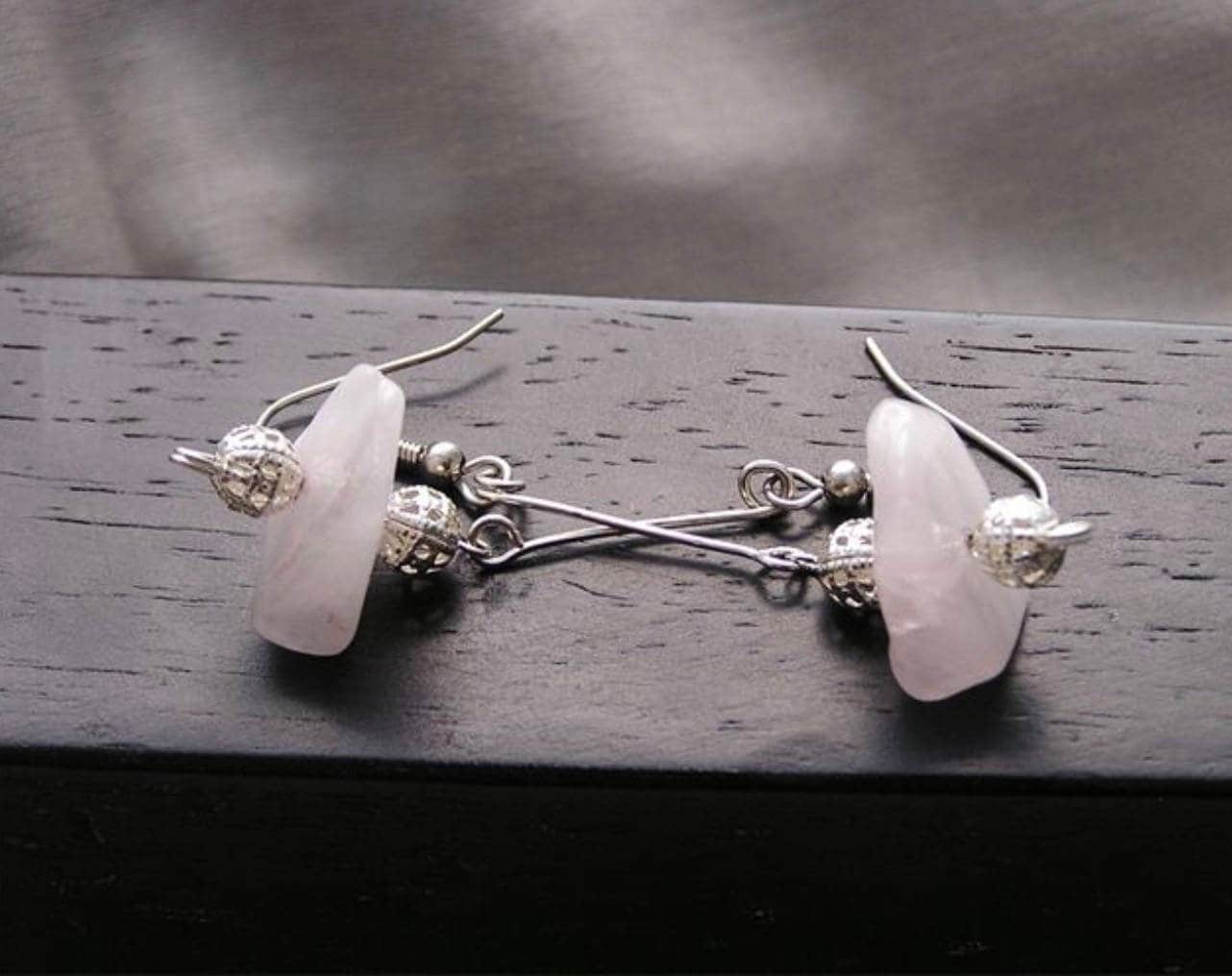 Ohrringe Rosenquarz Ohrringe Rosenquarz von indljewelry