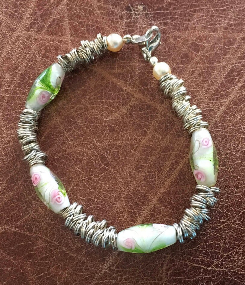 Split-Ring Und Glas Bead-Armband Split-Ring Und Glas Bead-Armband von indljewelry