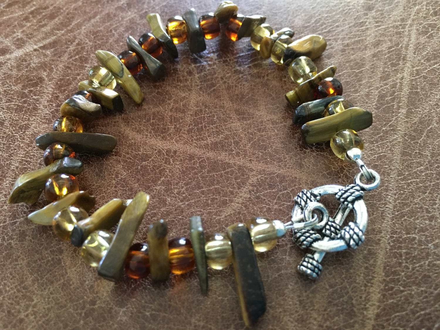 Tiger Eye Und Glas Bead Armband Tiger Eye Und Glas Bead Armband von indljewelry