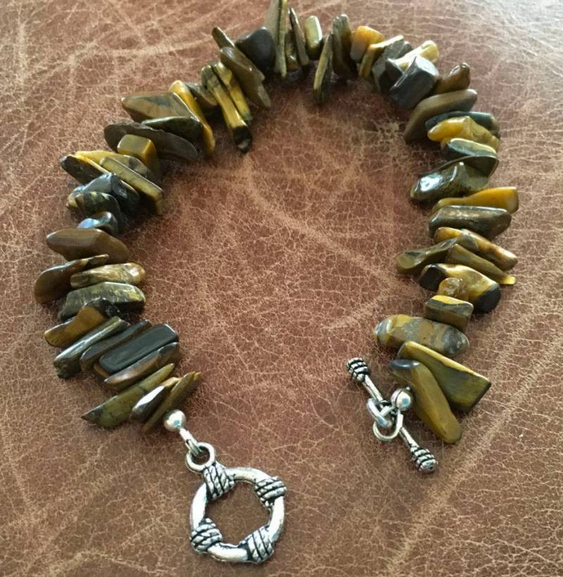 Tigerauge Kleinen Chunk Armband von indljewelry