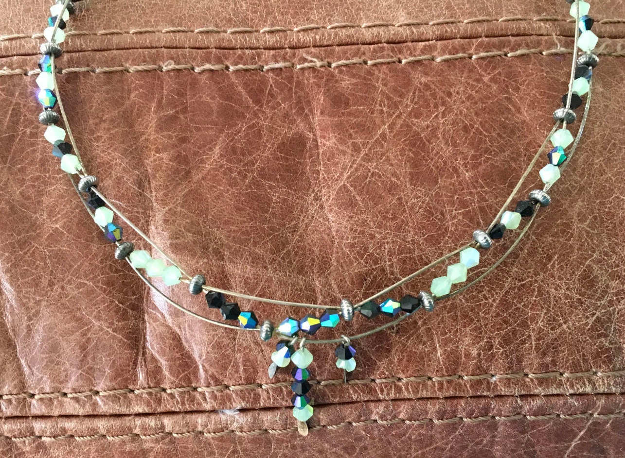 sterling Silber Draht Und Kristalle Mit Vergoldeten Silberperlen sterling Silber Draht Und Kristalle Mit Vergoldeten Silberperlen von indljewelry