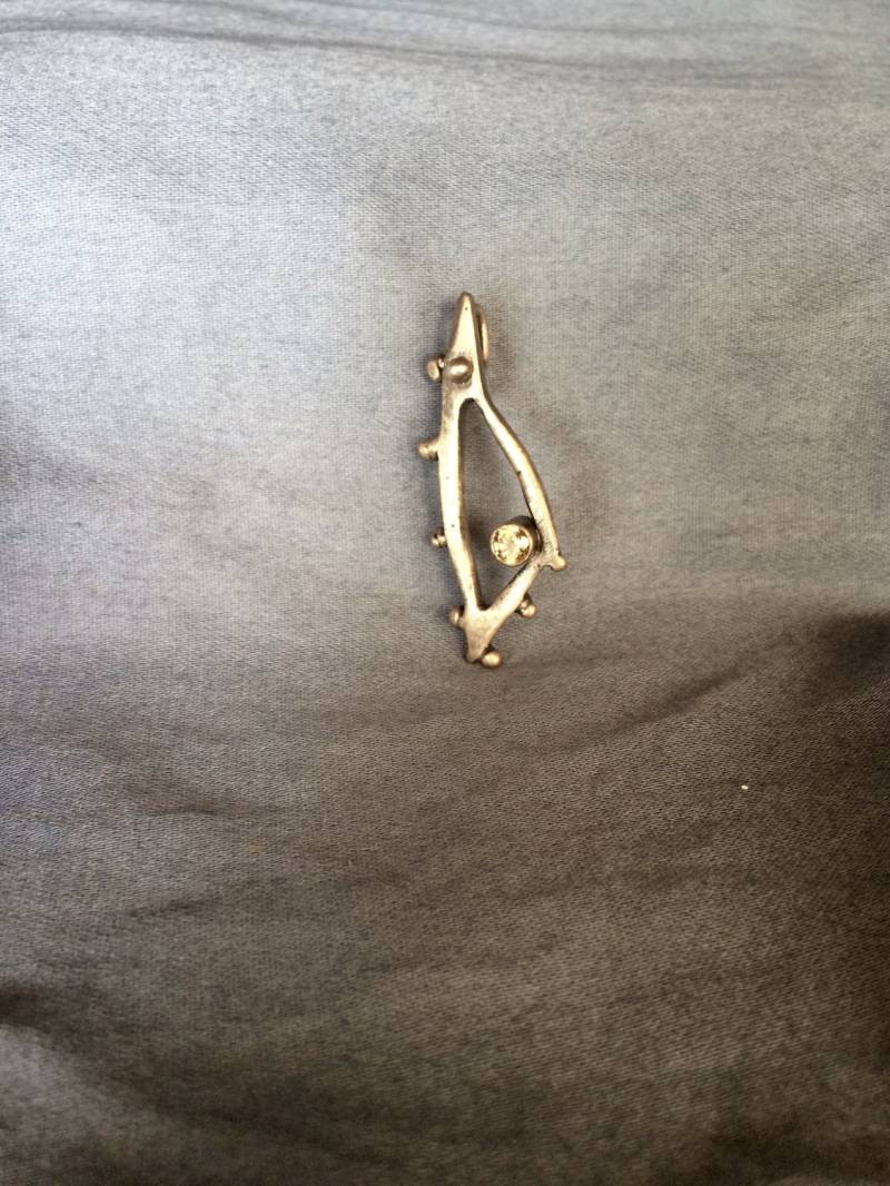 sterling Silberanhänger Mit Gelben Labradorit Gegossen von indljewelry