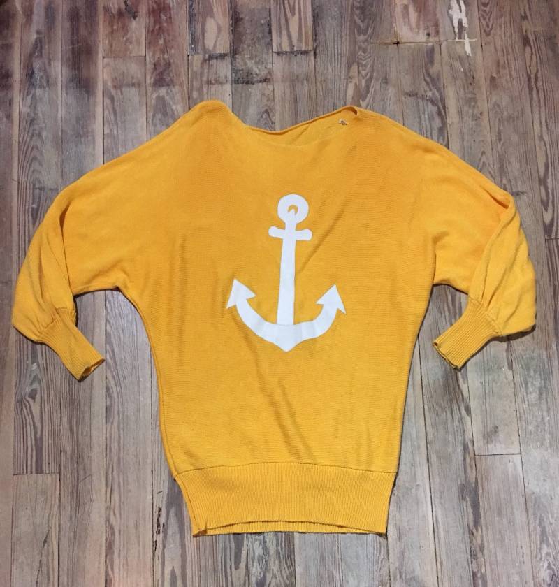 Gelbe Anker Pulloverkleid von inezandberyl
