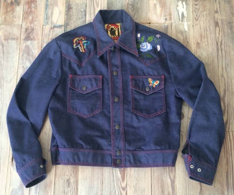 Jahrgang Bestickt Jeansjacke Entwickelt in Acapulco von inezandberyl