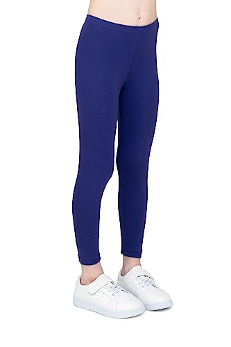 infatti Kinder-Mädchen-Baumwoll-Leggings, weiche und Bequeme Hose für Kinder, lässiges Training, eleganter Stil, Basic-Kleidung Zoe, Violett 104 cm (4 Jahre) von infatti